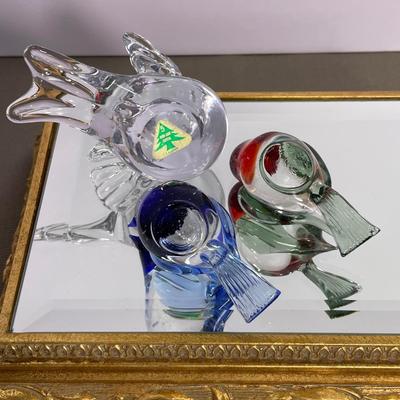 Set of 3 Glass Birds
