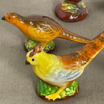 6 Pheasant Salt and Pepper Shakers