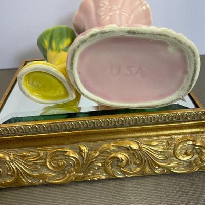 Vintage Shawnee Pottery Cornucopia Vases
