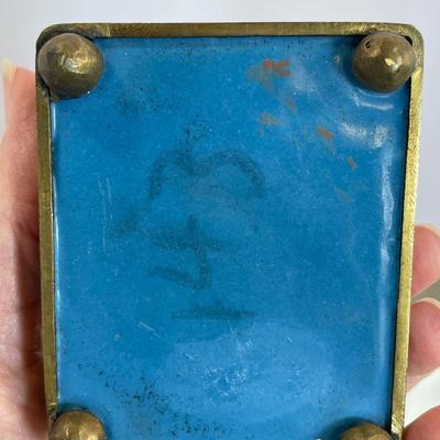 Antique Cloisonné Enamel Hinged Box