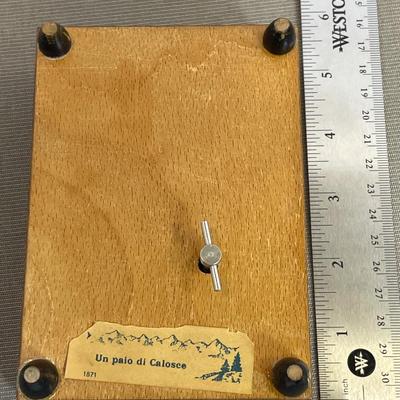Vintage Wood Inlay Italian Music Box