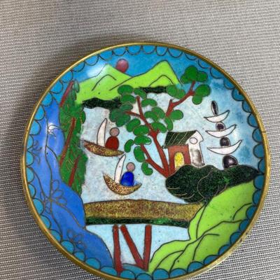 Small Chinese Cloisonné Enamel Dish