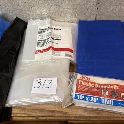 Plastic Sheets and a Tarp
