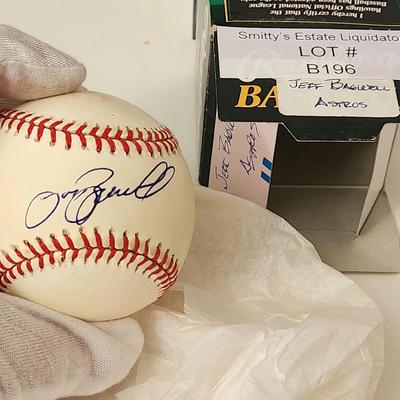 Jeff Bagiwell Astros OMLB Signed Autographed Baseball In Collectors Case
