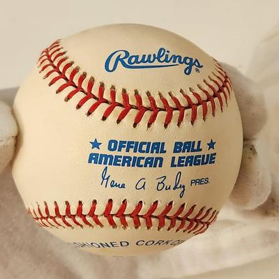 Scott Erickson Baltimore Orioles OMLB Signed Autographed Baseball In Collectors Case