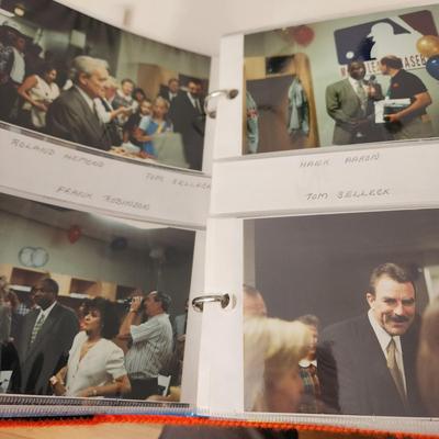 Owners Photo Album of his travels getting Autographs, Stadiums, Players, President Clinton , Cal Ripken