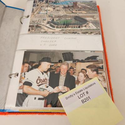 Owners Photo Album of his travels getting Autographs, Stadiums, Players, President Clinton , Cal Ripken