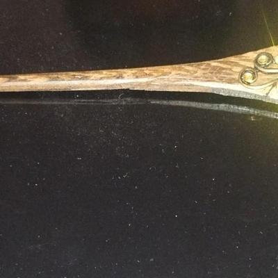 Wooden & Rhinestone Hair Pin