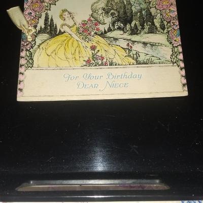 Beautiful Antique Greeting Card w/ Envelope