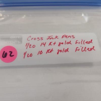 Pair of Cross Gold Filled Ink Pens (#62)