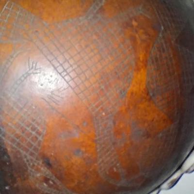 Vintage Hand carved Ethiopian Calabash gord