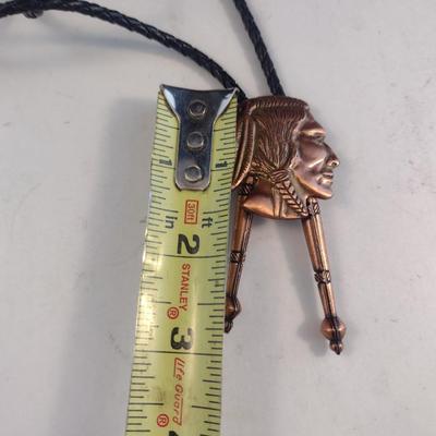 Copper Native American Design Bolo Tie (#66)