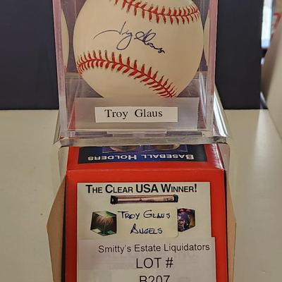 Tony Glaus Angels OMLB Signed Autographed Baseball In Collectors Case