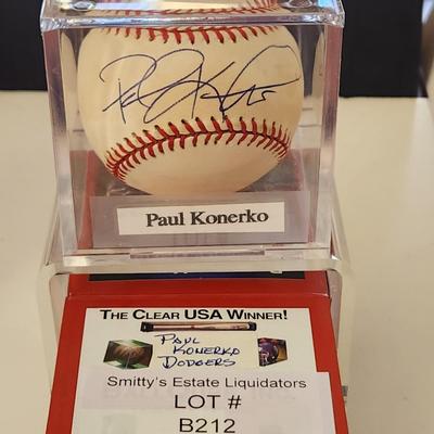 Paul Konerko Dodgers OMLB Signed Autographed Baseball In Collectors Case