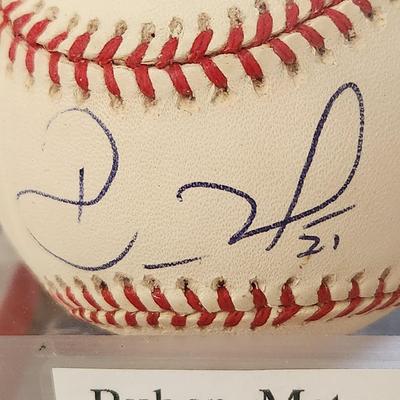 Ruben Mateo Rangers OMLB Signed Autographed Baseball In Collectors Case