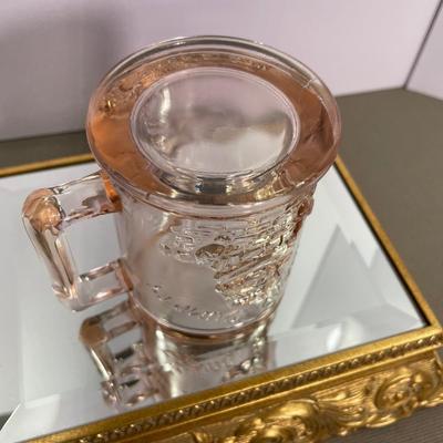 Pink Depression Glass Humpty Dumpty Mug