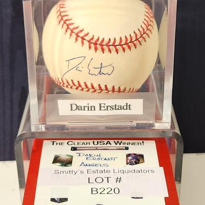 Darin Erstadt Angels OMLB Signed Autographed Baseball In Collectors Case