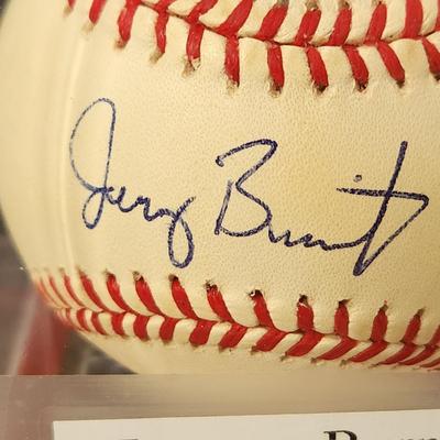 Jeremy Burnitz Brewers OMLB Signed Autographed Baseball In Collectors Case