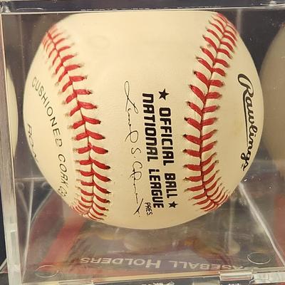 Jeremy Burnitz Brewers OMLB Signed Autographed Baseball In Collectors Case