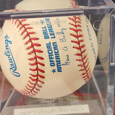 Garret Anderson Angels OMLB Signed Autographed Baseball In Collectors Case