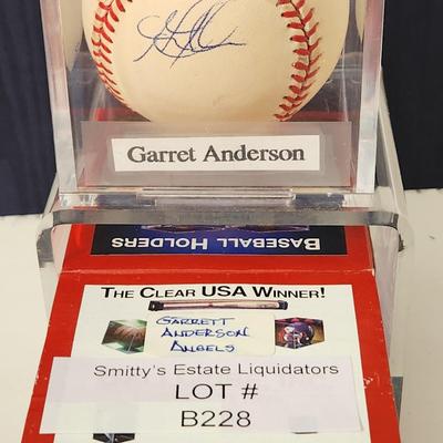 Garret Anderson Angels OMLB Signed Autographed Baseball In Collectors Case