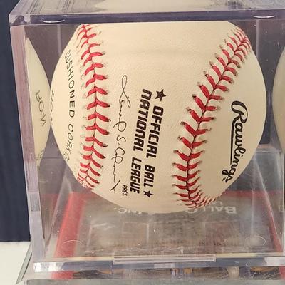 Dusty Baker Dodgers OMLB Signed Autographed Baseball In Collectors Case