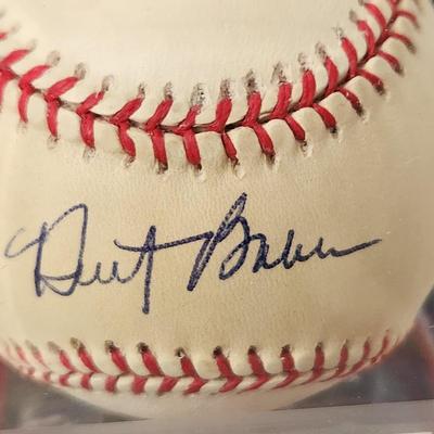 Dusty Baker Dodgers OMLB Signed Autographed Baseball In Collectors Case