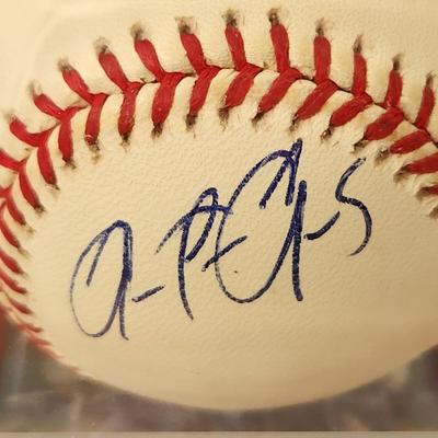 Tony Armas Jr Expos OMLB Signed Autographed Baseball In Collectors Case