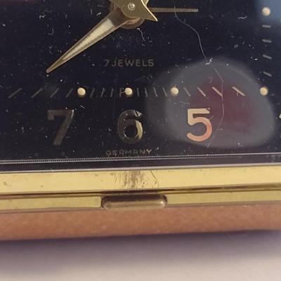 Seth Thomas 7 Jewels (Germany) Wind-Up Travel Alarm Clock
