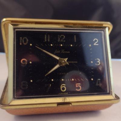Seth Thomas 7 Jewels (Germany) Wind-Up Travel Alarm Clock
