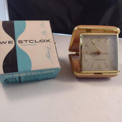 Vintage Westclox (Japan) Wind-Up Travel Alarm Clock