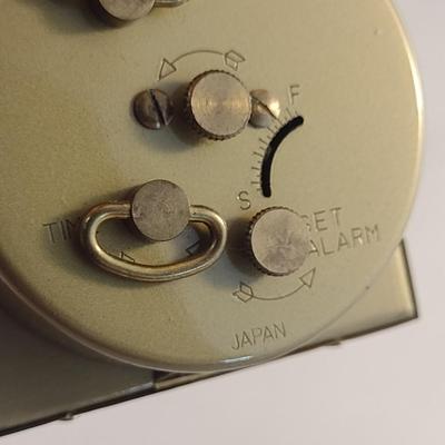 Vintage Westclox (Japan) Wind-Up Travel Alarm Clock