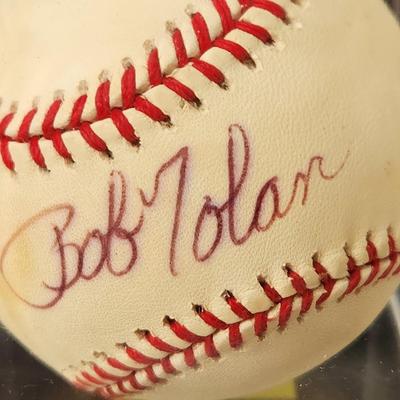 Bob Bobby Tolan Reds OMLB Signed Autographed Baseball In Collectors Case