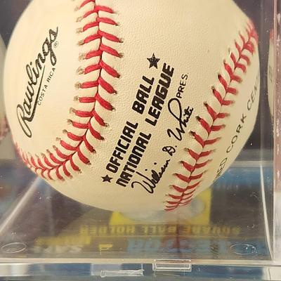 Bob Bobby Tolan Reds OMLB Signed Autographed Baseball In Collectors Case
