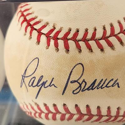 Ralph Branca Dodgers OMLB Signed Autographed Baseball In Collectors Case