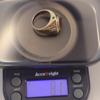 14 Karat Yellow Gold and Gemstone Ring- Size 5 1/2- Approx Weight 8.1 Grams (#1)