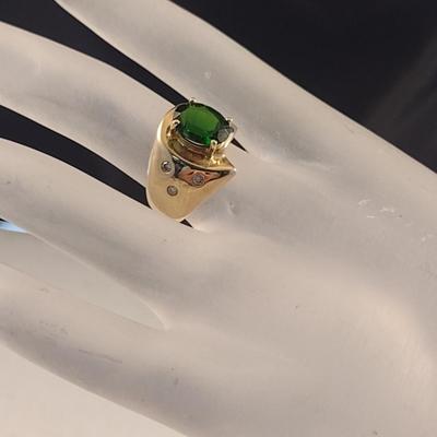 14 Karat Yellow Gold and Gemstone Ring- Size 6 1/4- Approx Weight 8.6 Grams (#2)
