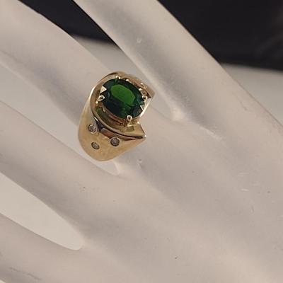 14 Karat Yellow Gold and Gemstone Ring- Size 6 1/4- Approx Weight 8.6 Grams (#2)
