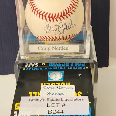 Craig Nettles Yankees OMLB Signed Autographed Baseball In Collectors Case