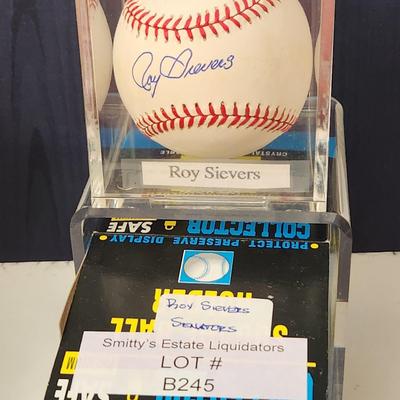 Roy Sievers Senators OMLB Signed Autographed Baseball In Collectors Case