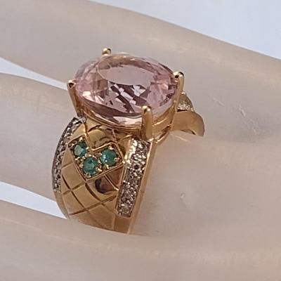 14 Karat Yellow Gold and Gemstone Ring- Size 6- Approx Weight 10.7 Grams (#3)