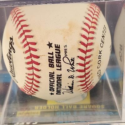 Rick Rueschel Cardinals OMLB Signed Autographed Baseball In Collectors Case