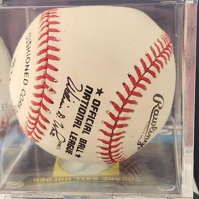 Johnny Sain Braves OMLB Signed Autographed Baseball In Collectors Case