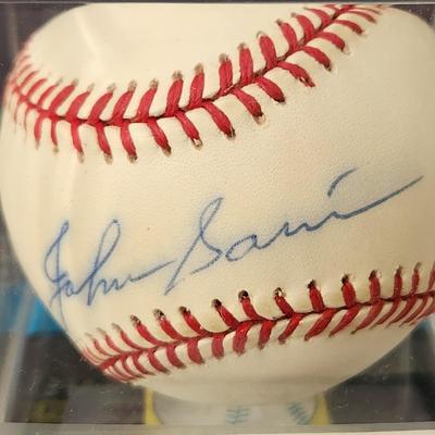 Johnny Sain Braves OMLB Signed Autographed Baseball In Collectors Case