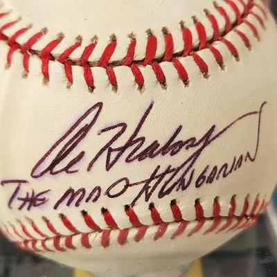 Al Hrbosky Cardinals "The Mad Hungarian" OMLB Signed Autographed Baseball In Collectors Case