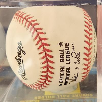 Bobby Thomsom Giants OMLB Signed Autographed Baseball In Collectors Case