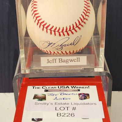 Jeff Bagwell Astros OMLB Signed Autographed Baseball In Collectors Case