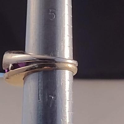 14 Karat Yellow and White Gold and Gemstone Ring- Size 6- Approx Weight 11.6 Grams (#5)