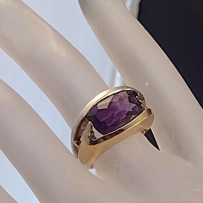 14 Karat Yellow and White Gold and Gemstone Ring- Size 6- Approx Weight 11.6 Grams (#5)