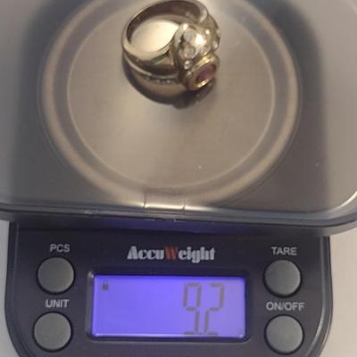 14 Karat Yellow Gold and Gemstone Ring- Size 6- Approx Weight 9.2 Grams (#6)